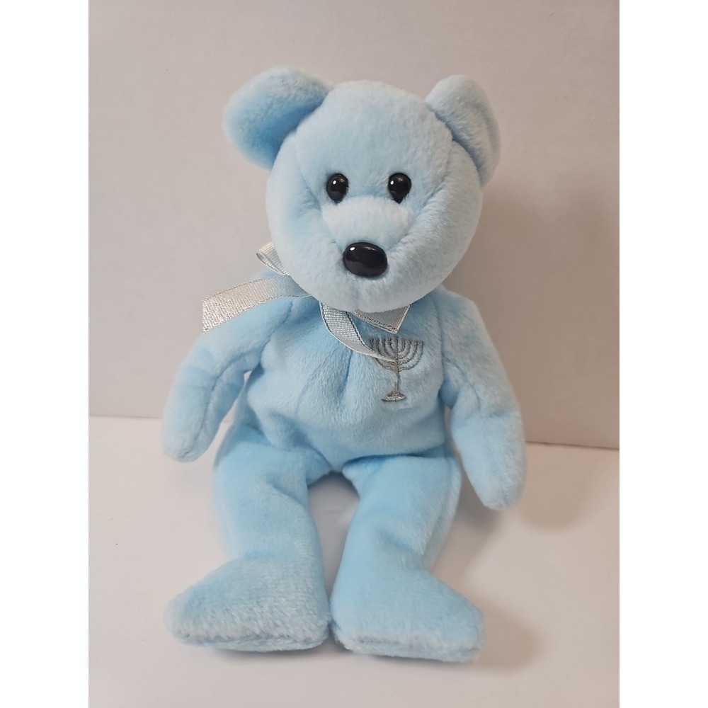 Ty Beanie Baby - HAPPY HANUKKAH the Bear (Menorah on Chest) MWMTs